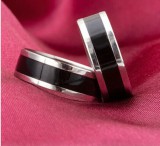 Maria King Ezüst - fekete karikagyűrű, 8