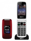 Maxcom MM824 kártyafüggetlen mobiltelefon, extra nagy gombokkal, vészhívóval piros (magyar nyelvű menüvel)