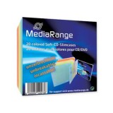 MediaRange színes CD tok slim 5,2mm (20) /BOX37/