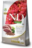 N&D Dog Quinoa Neutered Adult Mini kacsa, brokkoli és spárga (2 x 7 kg) 14kg
