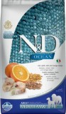 N&D Ocean N&D Dog Ocean tőkehal, tönköly, zab&narancs adult medium&maxi 2,5kg