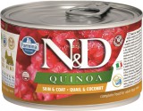 N&D Quinoa N&D Dog Quinoa konzerv fürj&kókusz adult mini 140g