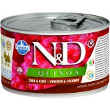 N&D Quinoa N&D Dog Quinoa konzerv szarvas&kókusz adult mini 140g