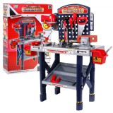 Nagy Állványos Műhely-Barkácskészlet Satuval-Működő Fúróval-Rengeteg Kiegészítővel