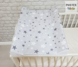 Nagy Csillagok szürke Puha pelenkázó lap 50x70cm (118/F-Sz)