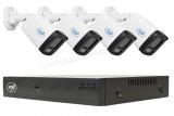 Nagy felbontású 4 kamerás biztonsági IP megfigyelő kamera rendszer PNI IP710J+4XIP515J POE
