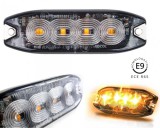 Nagy fényerejű E-jeles autós LED stroboszkóp villogó, megkülönböztető jelzés MM2298LED-PRO-E9 Narancs Sárga