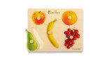 Nagy fogantyús fa puzzle, gyümölcsök