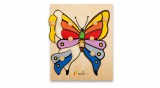 Nagy fogantyús fa puzzle, pillangó