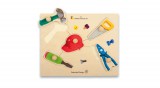 Nagy fogantyús fa puzzle, szerszámok