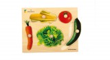 Nagy fogantyús fa puzzle, zöldségek