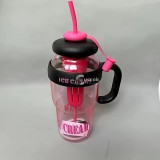 Nagy kapacitású 1200 ml-es műanyag sport vizespalack fogantyúval és szívószállal