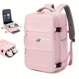 Nagy kapacitású világosszürke utazó hátizsák cipőtartó zsebbel, ideális kiránduláshoz és utazáshoz