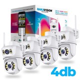 NAKAVISION C1 3+3MP DUAL Okos IP kamera - FEHÉR - 4 darabos szett
