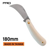 NAKAYAMA PRO kerti kés, Japán rozsdamentes acél hajlított penge, 180mm (SSF910)