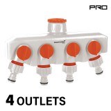 NAKAYAMA PRO NÉGYUTAS ELOSZTÓ, CSATLAKOZÓ ZÁRÓ CSAPOKKAL (GH9220)