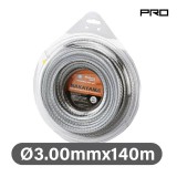 NAKAYAMA PRO nylon szén-alumínium négyzet fűkasza damil 3,00 mm x 140 méter (NC1016)