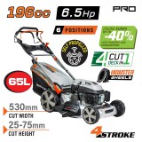 NAKAYAMA PRO Önjáró benzinmotoros fűnyíró (196cm³, 53cm vágásszélesség, központi magasságállítás), 6 POZÍCIÓ 25-75 mm (PM5810)