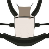 NANDU Bébi Csatos állítható hordozó - kendős nyersfehér-fekete