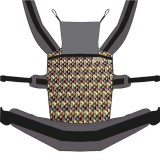 NANDU Bébi Csatos állítható hordozó - mintás geo-szürke