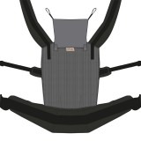 NANDU Bébi Csatos hordozó sötétszürke-fekete