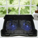 NaniPC Conceptronic Notebook Hűtőpad 15,6"-ig - THANA05B (USB, 1x12,5cm, állítható magasság, csúszásmentes, fekete)