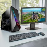 NaniPC Komplett Konfig Inspire K2 i5-8500/16GB/512SSD/RX6400 4GB+Monitor 22"+Bill+egér Gamer PC szett Win 11