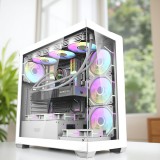 NaniPC Supreme Silver i7-12700F/32DDR4/2TB NVME SSD/5060 8GB/Vízhűtés/Aquarium Ház Gamer PC +Windows 11/10 Pro