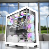 NaniPC Supreme Silver+ i7-12700F/32DDR5/1TB NVME SSD/5060 8GB/Vízhűtés/Aquarium Ház Gamer PC +Windows 11/10 Pro