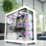 NaniPC Supreme Silver+ i7-12700F/32DDR5/2TB NVME SSD/5060 8GB/Vízhűtés/Aquarium Ház Gamer PC +Windows 11/10 Pro