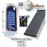 NAPCSAP 2-3 fő részére napkollektor rendszer 10 csöves vákuumcsöves napkollektor, 100 literes hőcserélős tároló, ECO szivattyú állomás, vezérlés, tágulási tartály