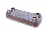 NAPCSAP Lemezes hőcserélő 10 lemez 22kW rozsdamentes acél 2x3/4" külső, 2x1/2" külső csatlakozással