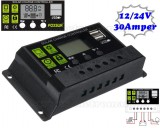 Napelem töltésvezérlő 12-24V 30A MM21093PWM