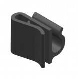 Napelem vezeték rögzítő műanyag klipsz keretre pattintható C alakú kábelszorítóval