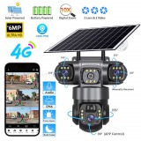 Napelemes 4G IP kamera, mobilnetes SIM kártyás kültéri biztonsági kamera MTS28-4G-EU-PTZ-SOLAR TRI-CAM V380PRO