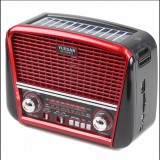 Napelemes és hálózati 2in1 Retro konyhai mobil rádió FM/AM/bluetooth/USB-s, akkumulátoros, DT