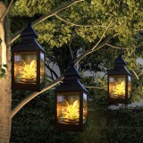 Napelemes retro lámpás-növénnyel