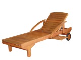Napozóágy, trópusi meranti fából készült állítható nyugágy
