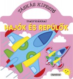 Napraforgó Kiadó Táskás kifestő matricákkal - Hajók és repülők
