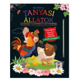 Napraforgó Rejtőzködő tanyasi állatok - Kifestőfüzet kaparós és színezős oldalakkal