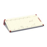 Naptár, asztali, fekvő, TOPTIMER, jegyzetblokkos, bordó (NKC050BOU)