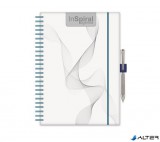 Naptár, tervező, A5, heti, DAYLINER, "InSpiral", fehér-kék