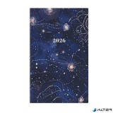 Naptár, tervező, A5, heti, keskeny, TOPTIMER, 'Joy', galaxis