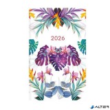 Naptár, tervező, A5, heti, keskeny, TOPTIMER, 'Joy', pálma