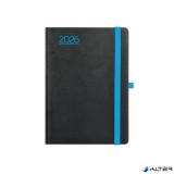 Naptár, tervező, A5, heti, TOPTIMER, "Nero", fekete-kék