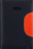 Naptár, tervező, A5, napi, DAYLINER "Memphis", fekete-narancs