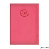 Naptár, tervező, A5, napi, TOPTIMER, "Ace", korallpiros