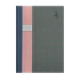 Naptár, tervező, A5, napi, TOPTIMER Vario, kék-rózsaszín-szürke (NKV021KRSZU)