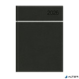 Naptár, tervező, A5, napi, TOPTIMER, "Young", fekete-fehér