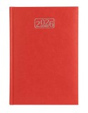 Naptár, tervező, A5, napi, VICTORIA OFFICE Chrono, piros (2026 évi) (NVCA5P)